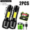 Mini LED Flashlight COB XPE Portable Torch USB Charging Camping Lantern With Zoomable Focus And Pen