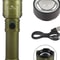 Shan Bao Rechargeable Green Flashlight Waterproof, Zoom Focus, Flame Igniting Outdoor Light