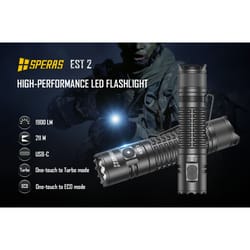 speras est2 sst led rechargeable flashlight type c, , ultra powerful torch for camping, edc use
