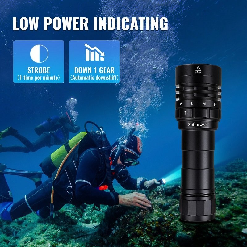 Scuba Diving Light Super Bright Flashlight with Magnetic Switch