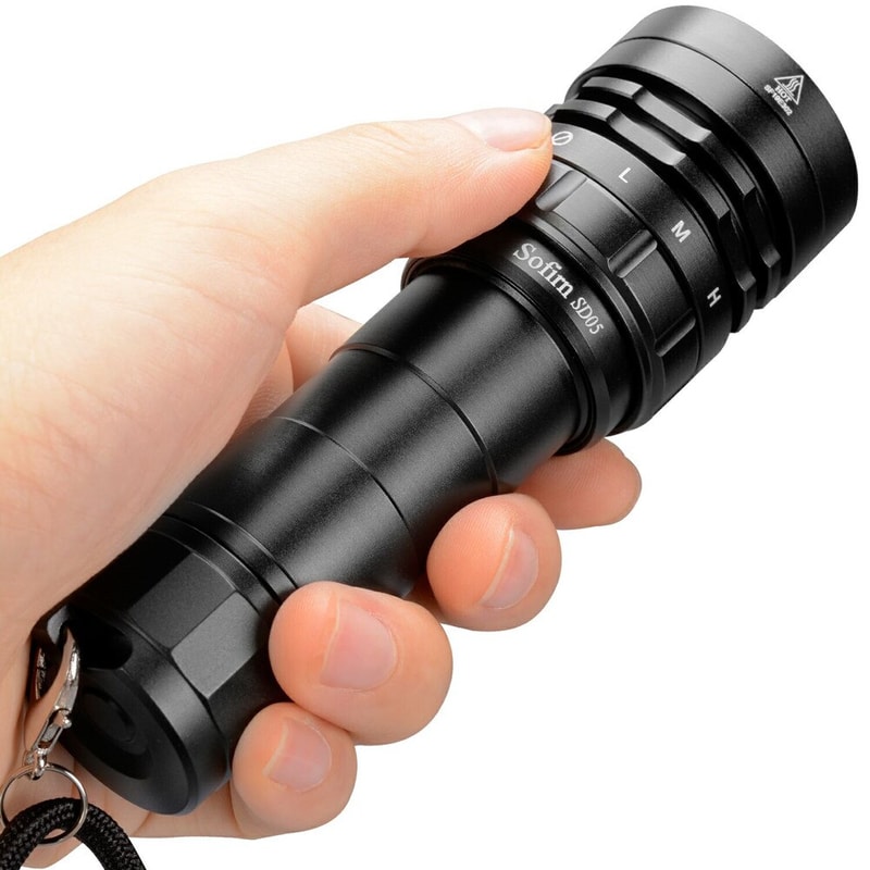 Scuba Diving Light Super Bright Flashlight with Magnetic Switch