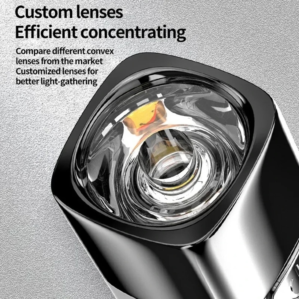 Mini Outdoor Power Bank Flashlight Modes Tactical LED with USB Charging