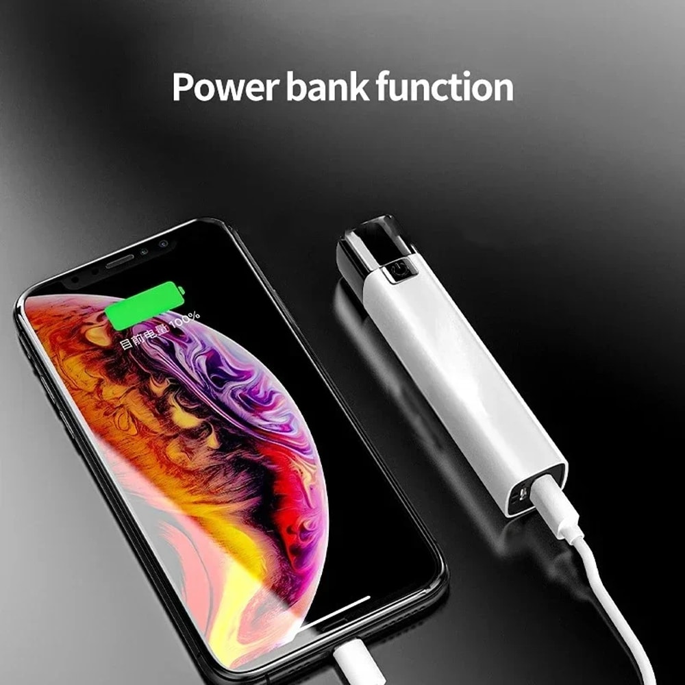 Mini Outdoor Power Bank Flashlight Modes Tactical LED with USB Charging