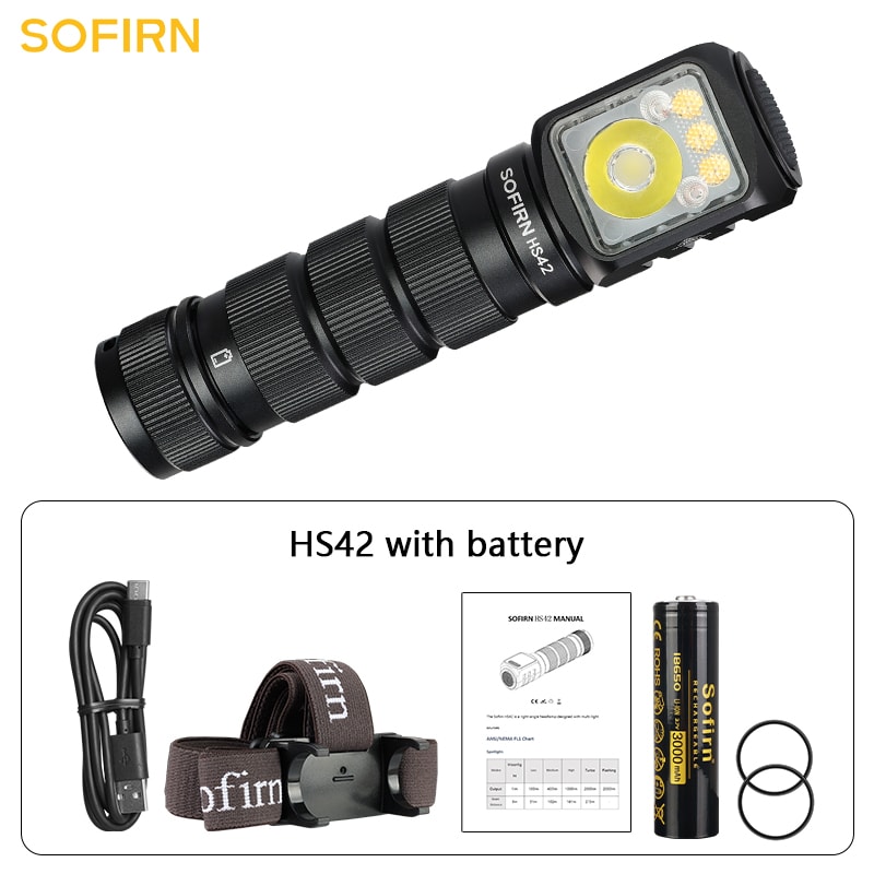 SOFIRN Headlamp EDC USB C Rechargeable Flashlight LED Torch With Magnetic For Camping 6