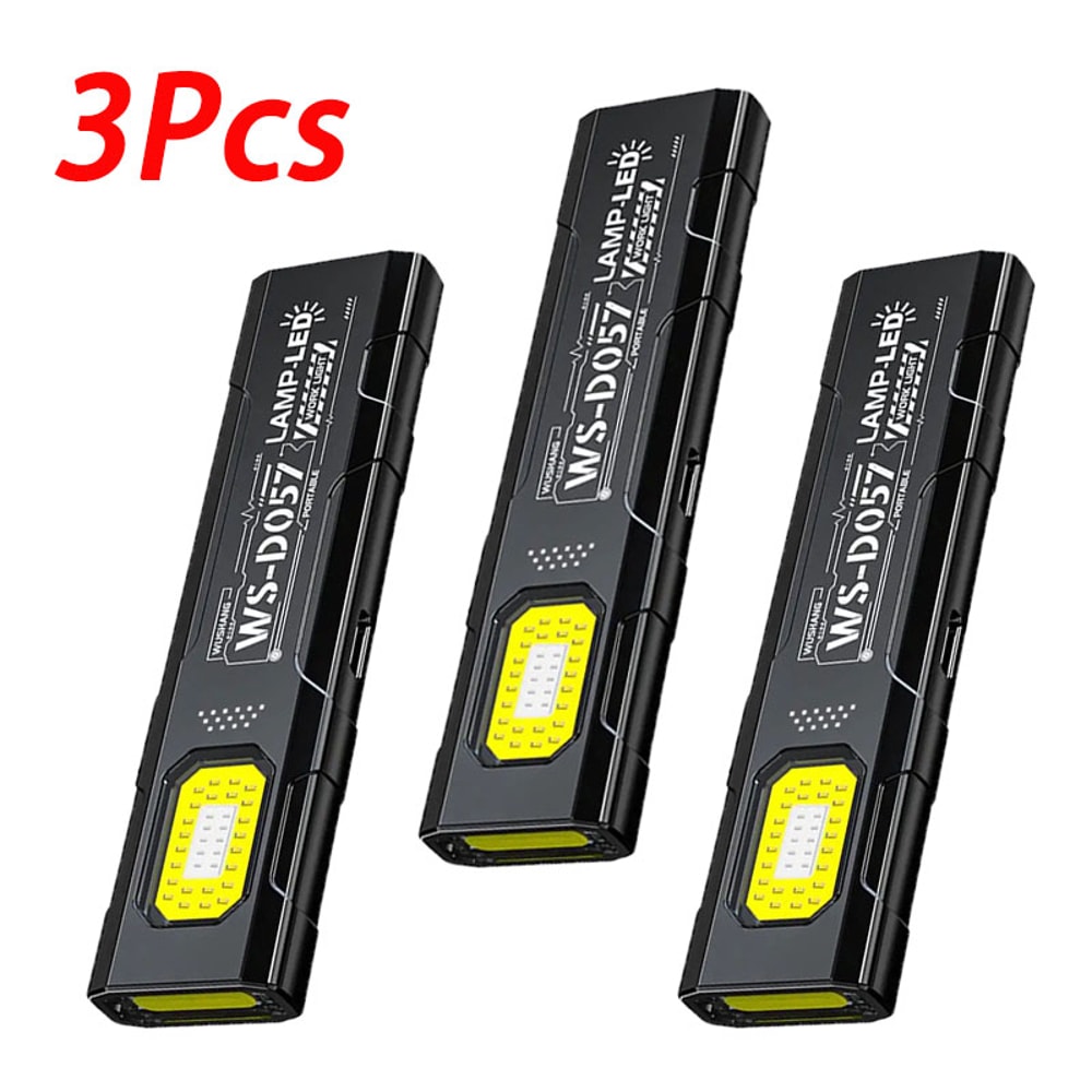 Mini EDC Flashlight With COB Tail Magnet USB Rechargeable Lantern For Camping Emergency 8