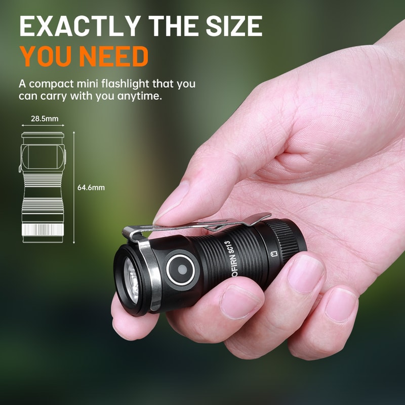 Sofirn Mini Tactical Flashlight Rechargeable LED Keychain Light With Magnetic Base 2