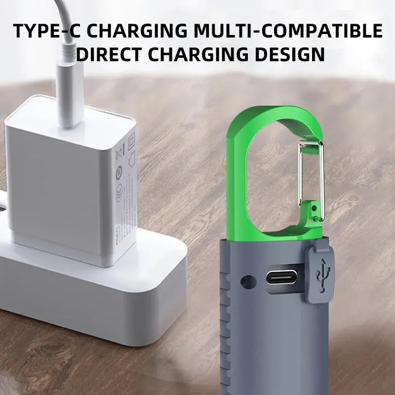 Mini Waterproof LED Flashlight with Telescopic Zoom, LED & Side Lights for Camping, Outdoor, and Emergency Use