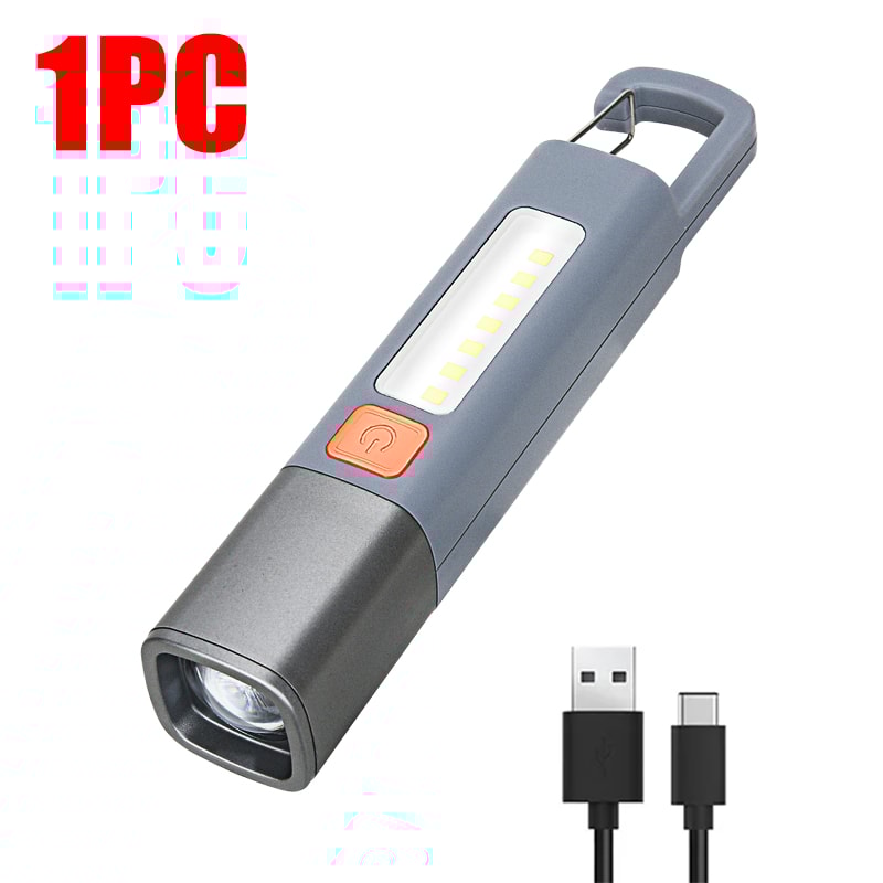 Super Bright LED Flashlight USB Rechargeable Waterproof And Zoomable Torch Light For Camping With H 5