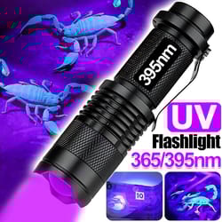 mini uv flashlight led torch ultra violet stain detector for pets & home inspection