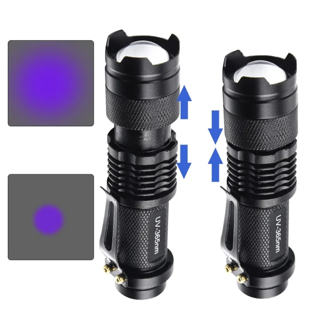 Mini UV Flashlight LED Torch Ultra Violet Stain Detector For Pets Home Inspection 5