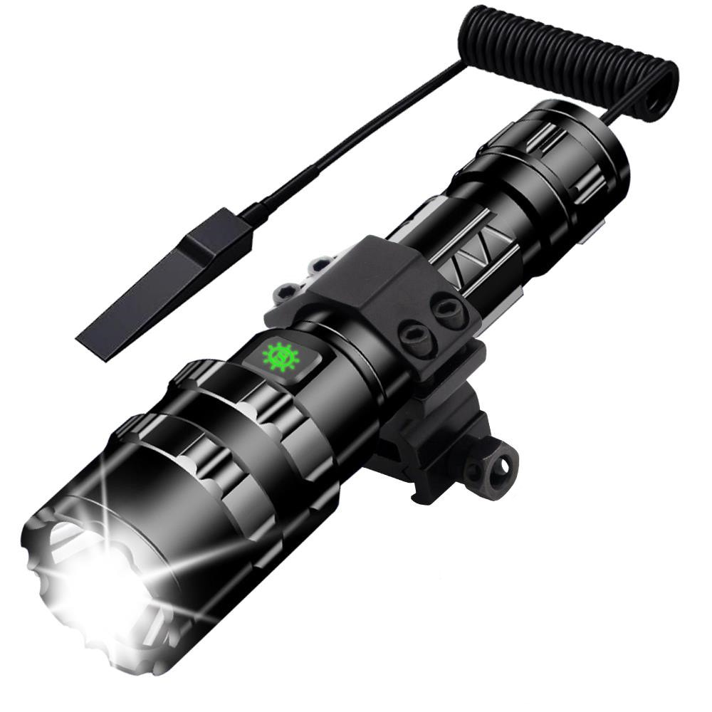 Rechargeable LED Flashlight for Hunting, Waterproof, Portable Outdoor Torch with High-Intensity Lamp Beads