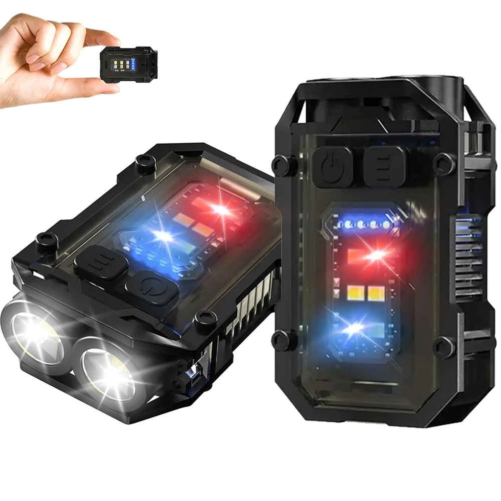 Powerful Pocket Torch Light Super Bright LED Magnetic Keychain Flashlight Multifunctional EDC Tool 0