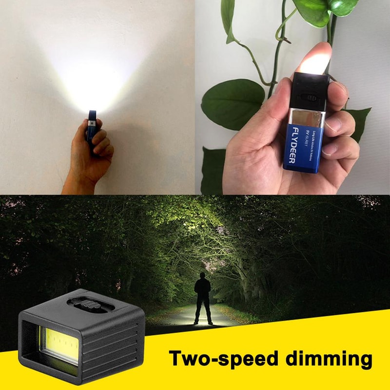 Mini COB LED Battery EDC Flashlight Ultra Bright Key Light