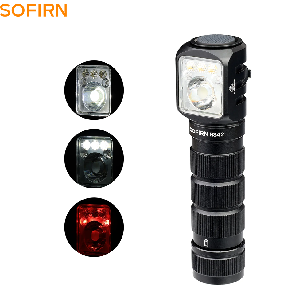 SOFIRN LED Headlamp Rechargeable EDC Flashlight with Power Bank for Camping