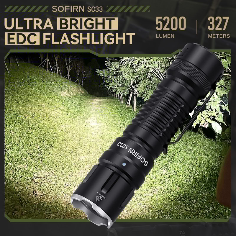 Sofirn LED Tactical Flashlight HI Rechargeable E Switch Outdoor Torch 0