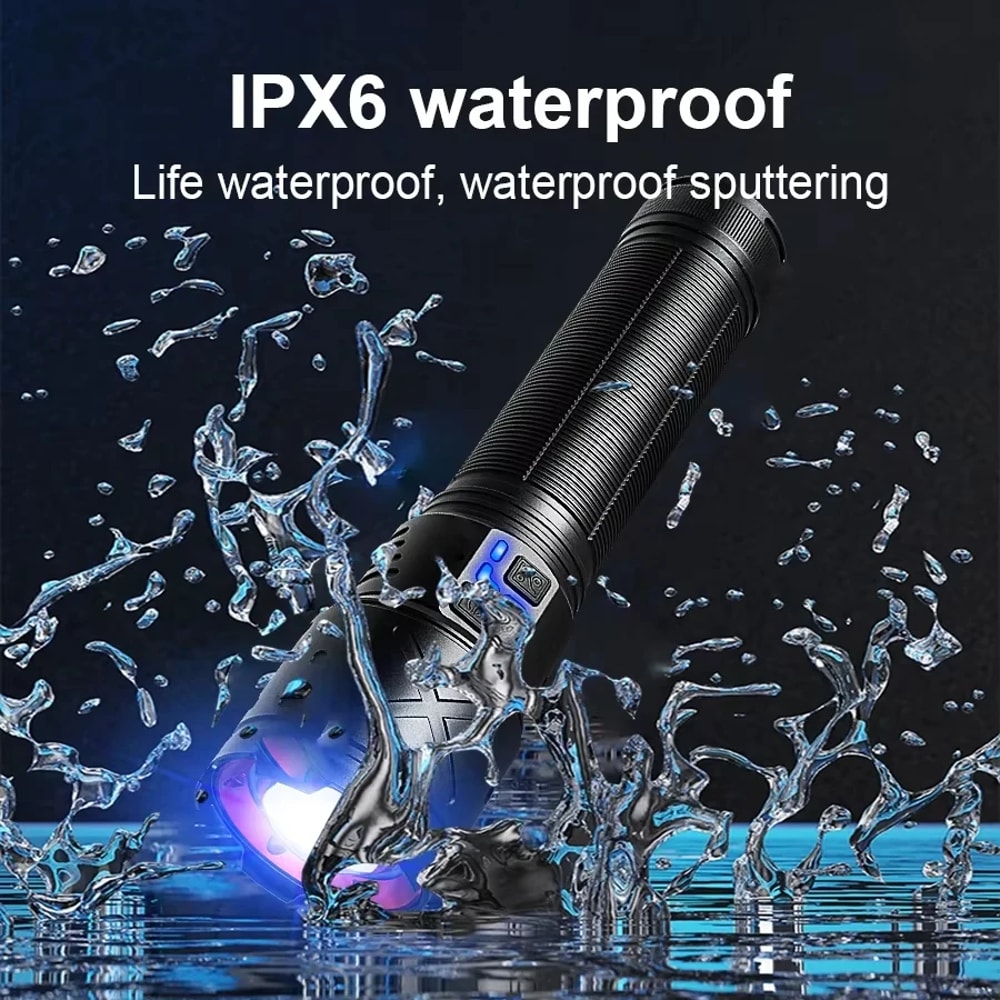 LED Flashlight Super Bright USB Charging Tactical Flashlight For Outdoor Activities 2