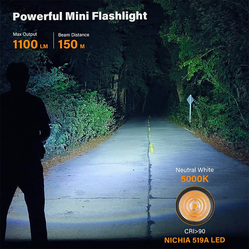 Sofirn Mini Powerful LED Flashlight , Rechargeable, with Magnetic Base
