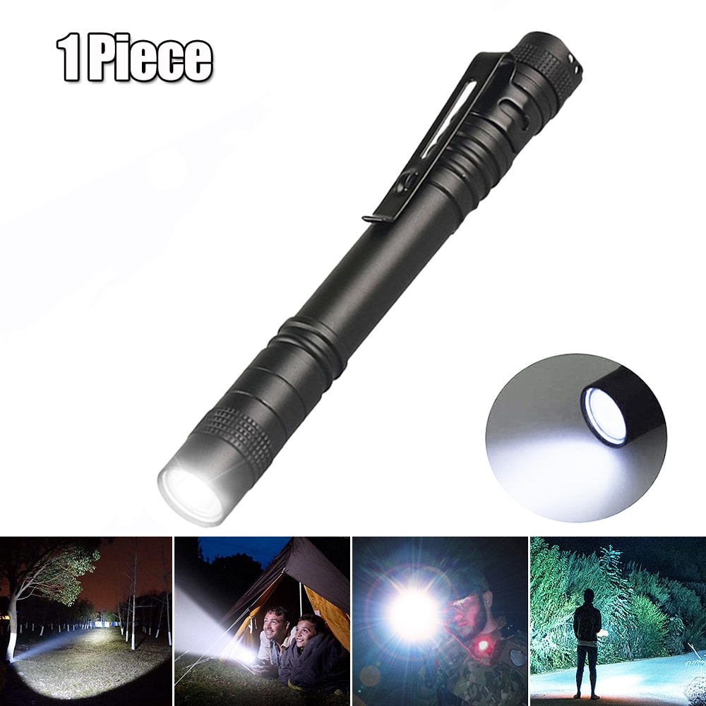 Mini Pen Light Flashlight UV Torch With Clip For Pet Urine Stain Money Detection 8