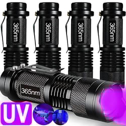 uv flashlight zoomable ultra violet torch for detecting pet urine, scorpions & fluorescent agents