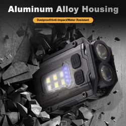 super bright led flashlight mini pocket torch with magnetic clip & rechargeable keychain