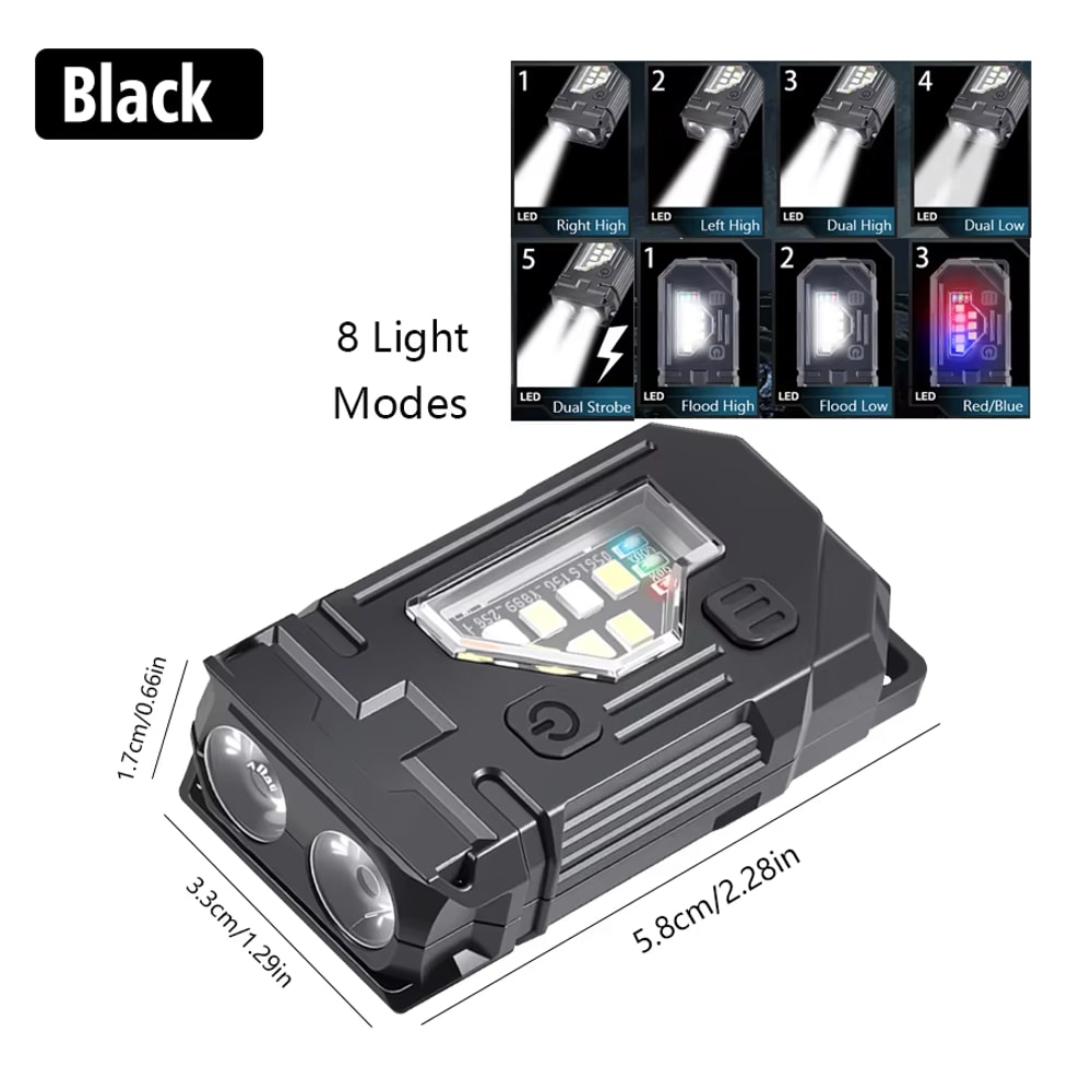 Super Bright LED Flashlight Mini Pocket Torch With Magnetic Clip Rechargeable Keychain 6