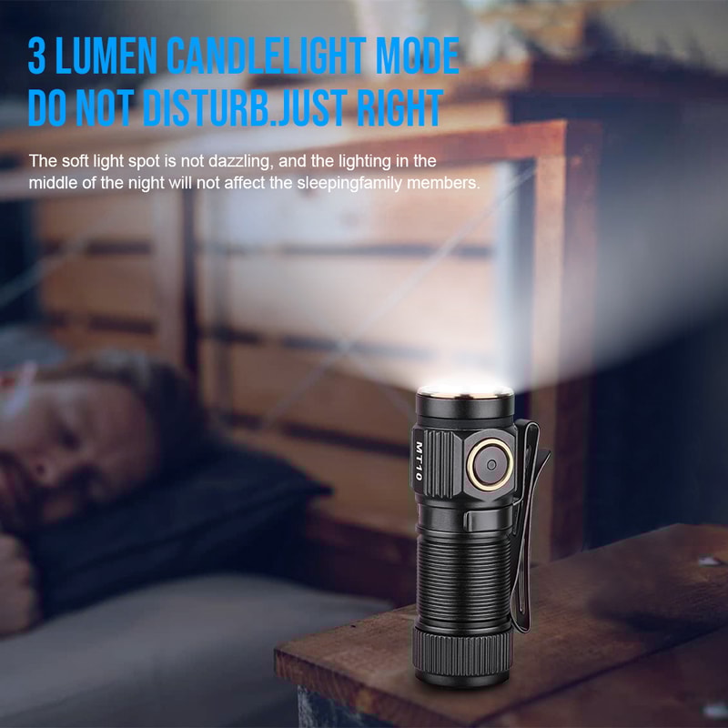 Trustfire EDC Flashlight Lumen Portable Rechargeable LED Torch with USB C Charging, Mini Battery