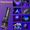 Powerful UV Flashlight USB Rechargeable, Waterproof Purple Light UV Torch for Pet Urine Detection