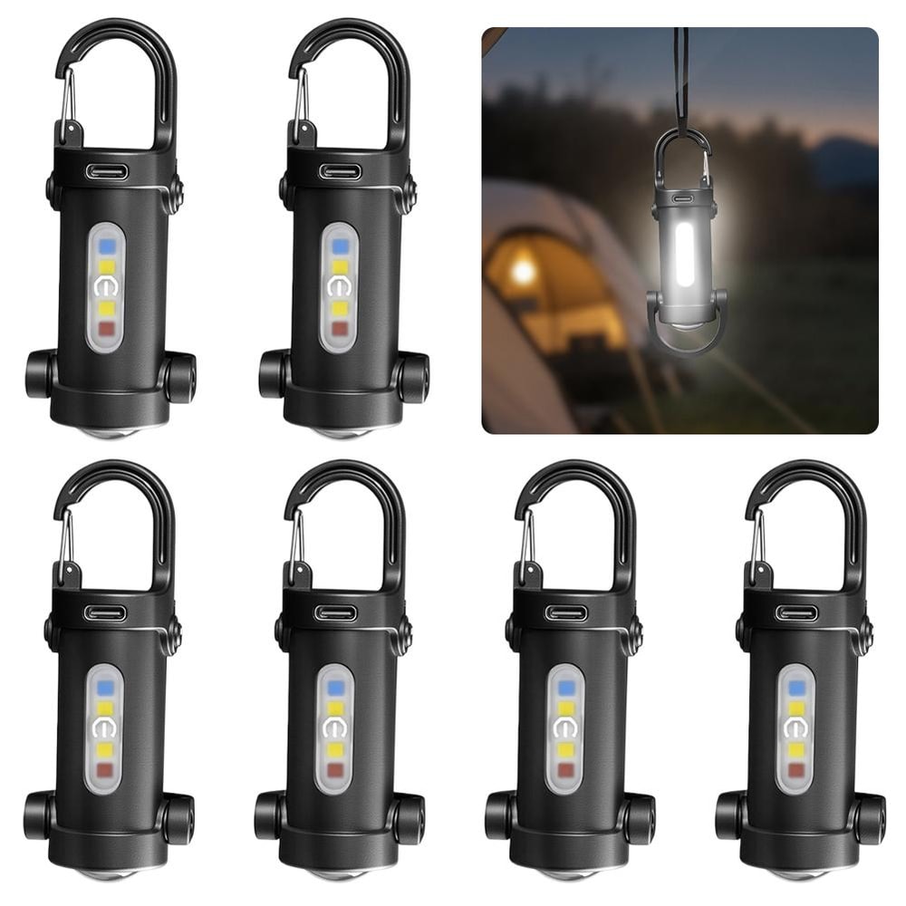 Portable LED Keychain Light Rechargeable Waterproof Mini Flashlight For Camping Travel And Emergen 0