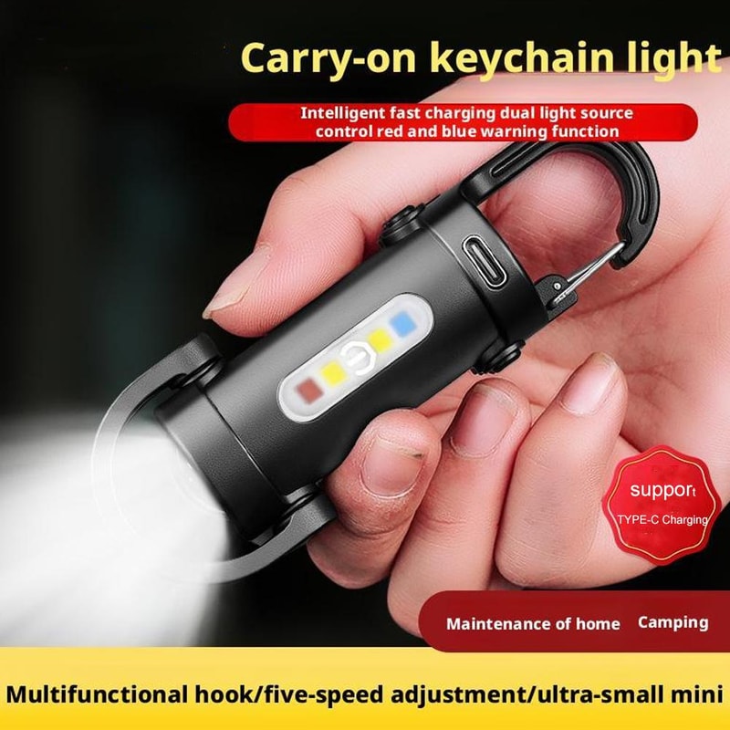 Portable LED Keychain Light Rechargeable Waterproof Mini Flashlight For Camping Travel And Emergen 1