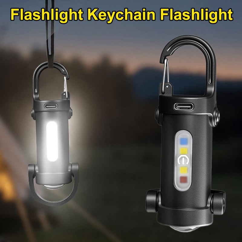 Portable LED Keychain Light Rechargeable Waterproof Mini Flashlight For Camping Travel And Emergen 2