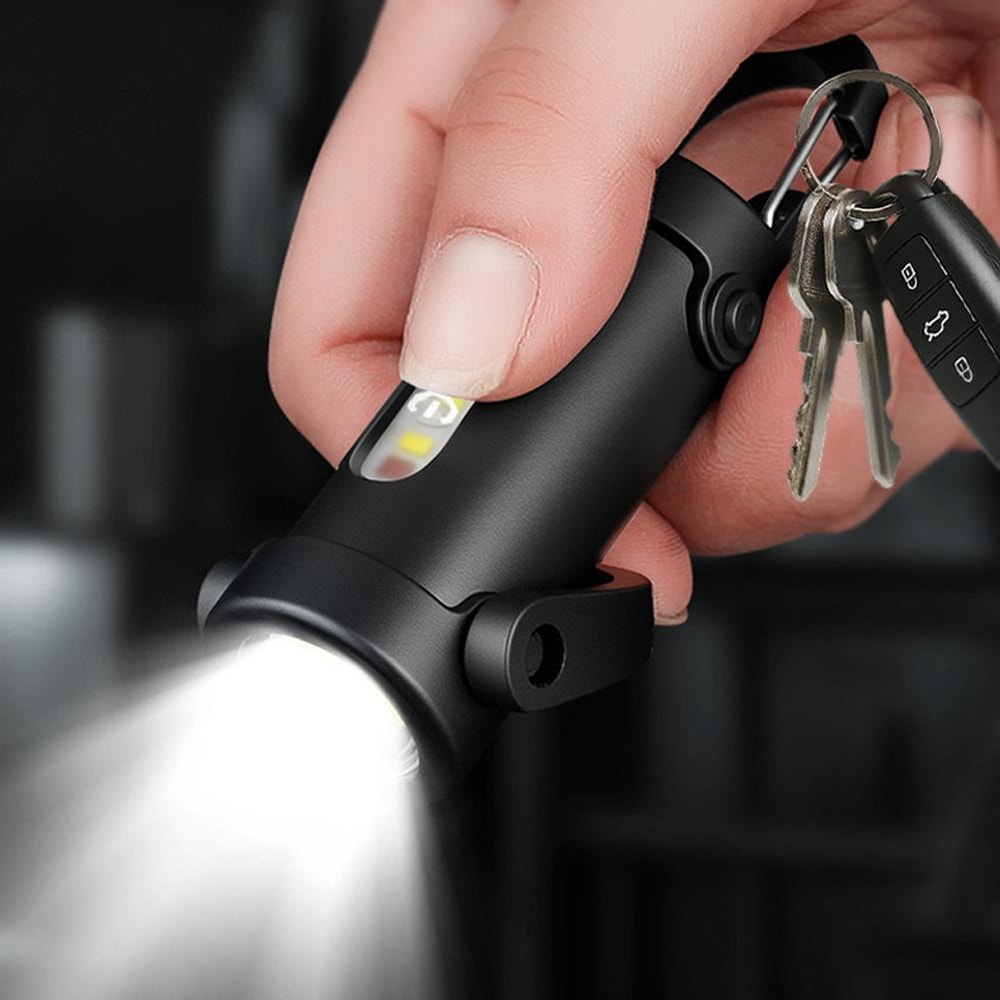 Portable LED Keychain Light Rechargeable Waterproof Mini Flashlight For Camping Travel And Emergen 3