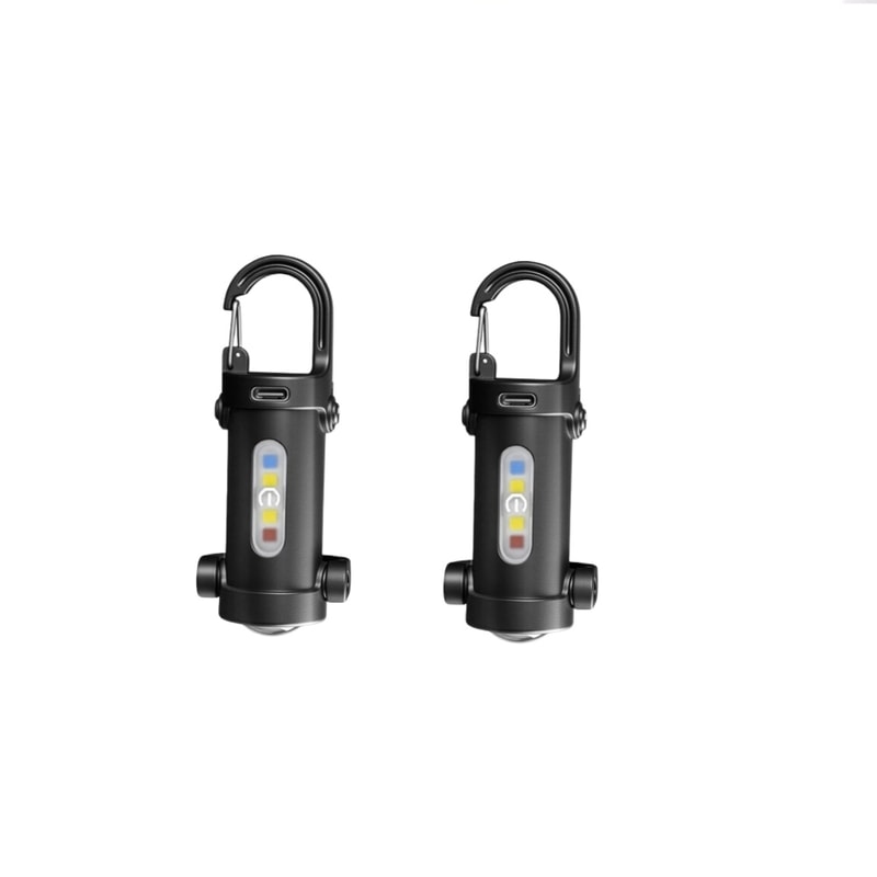 Portable LED Keychain Light Rechargeable Waterproof Mini Flashlight For Camping Travel And Emergen 7