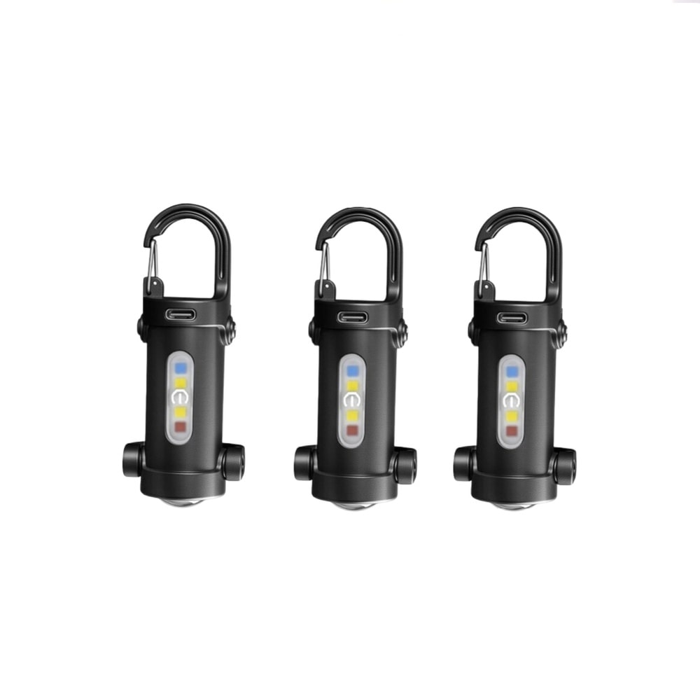 Portable LED Keychain Light Rechargeable Waterproof Mini Flashlight For Camping Travel And Emergen 8