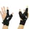 LED Flashlight Running Gloves for Cycling, Camping & Hiking Waterproof Fingerless Lamp Gloves