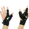 LED Flashlight Running Gloves for Cycling, Camping & Hiking Waterproof Fingerless Lamp Gloves