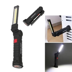 usb rechargeable tactical flashlight & led work lamp waterproof, magnetic, and hanging design