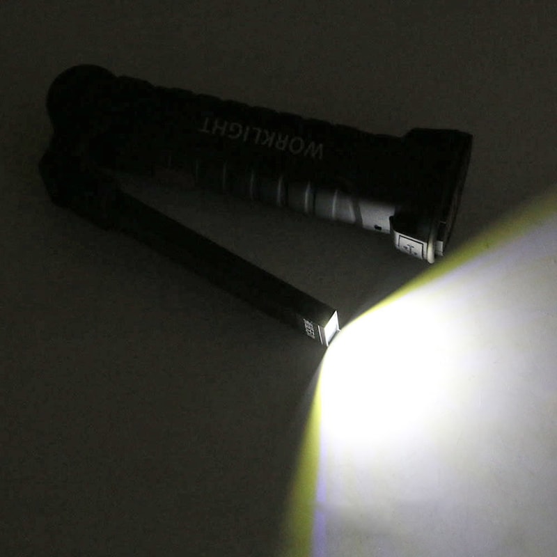 USB Rechargeable Tactical Flashlight & LED Work Lamp Waterproof, Magnetic, and Hanging Design