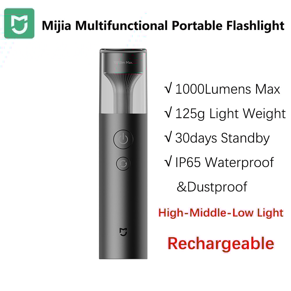 Mijia Rechargeable Flashlight Lumen Waterproof Emergency Outdoor Light 1