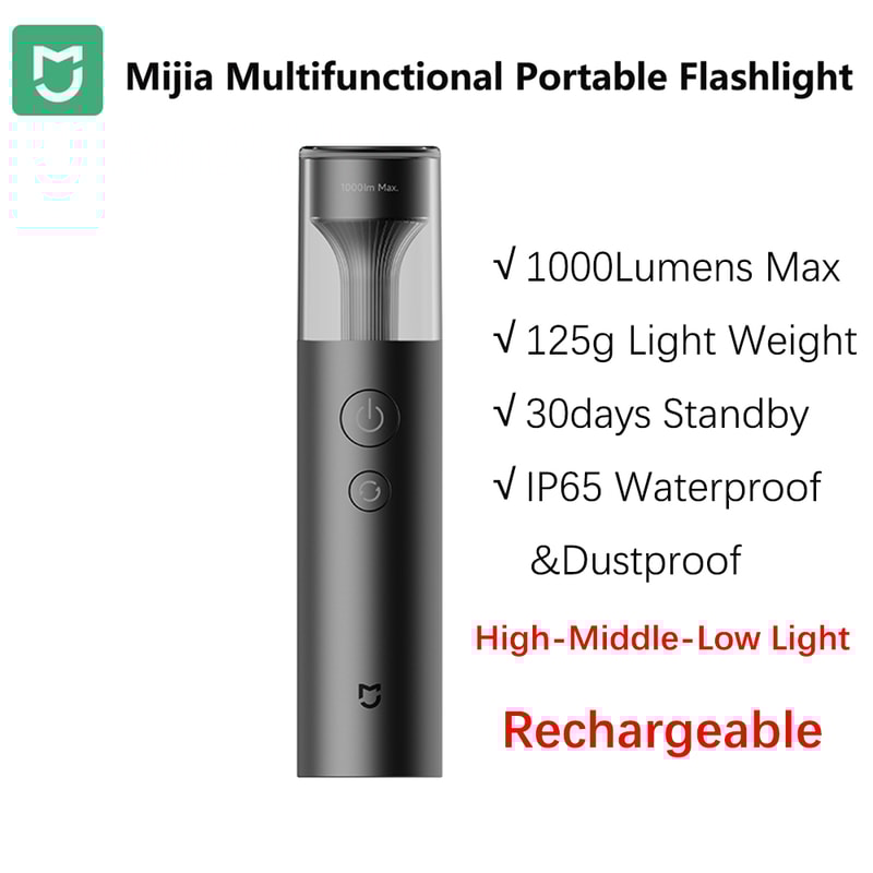 Mijia Rechargeable Flashlight Lumen Waterproof Emergency Outdoor Light 1