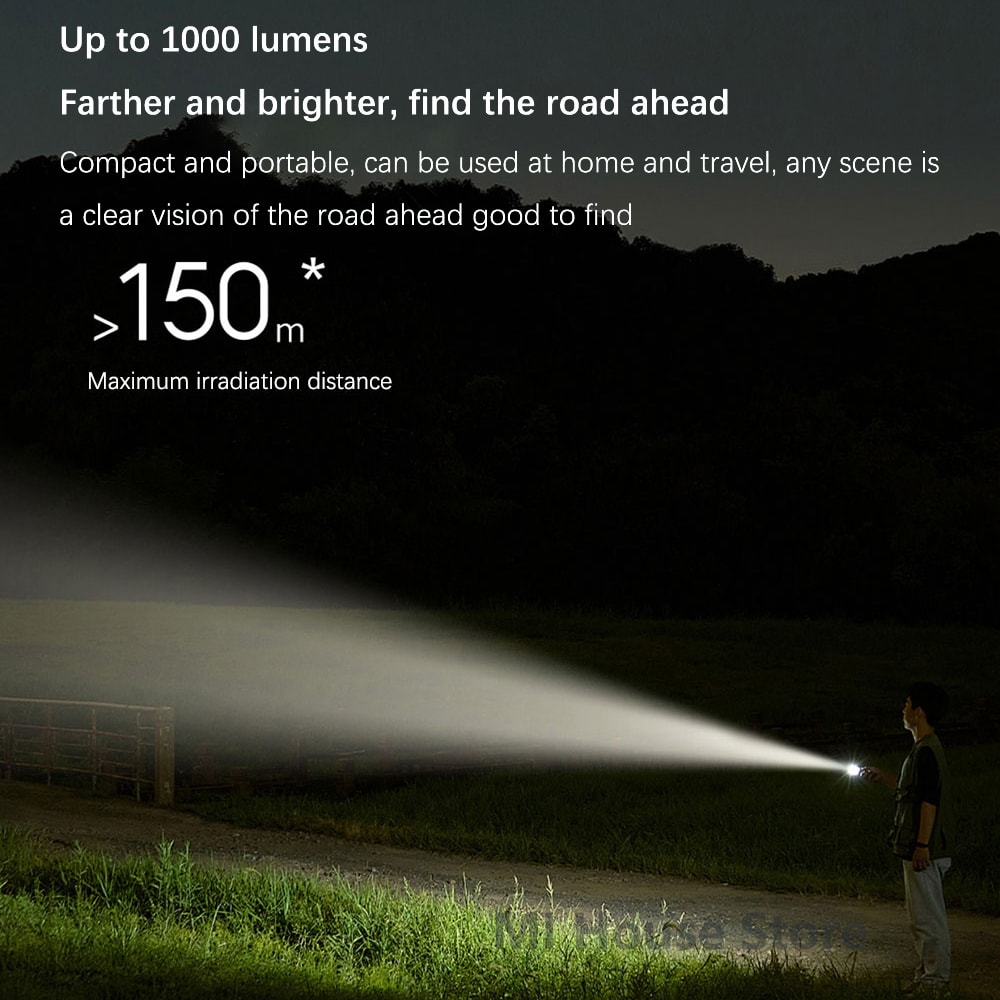Mijia Rechargeable Flashlight Lumen Waterproof Emergency Outdoor Light 3