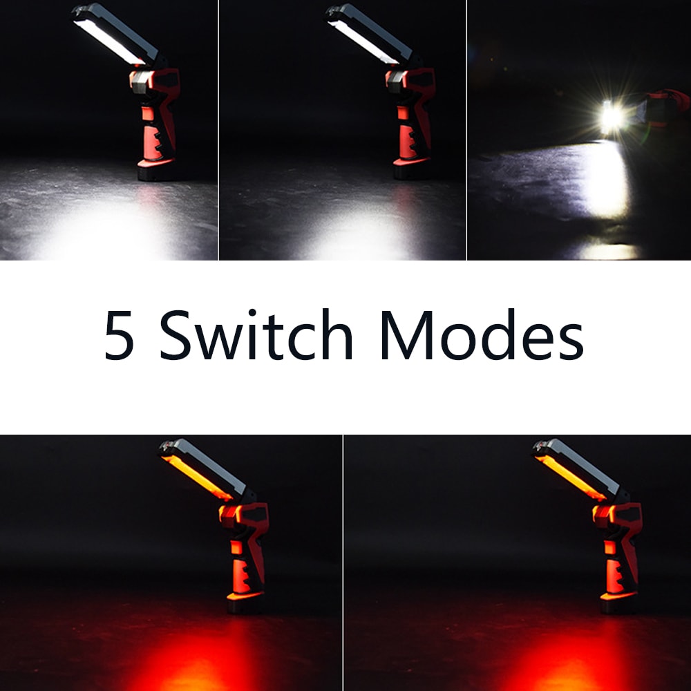 Portable COB LED Work Light USB Rechargeable Emergency Car Garage Lamp