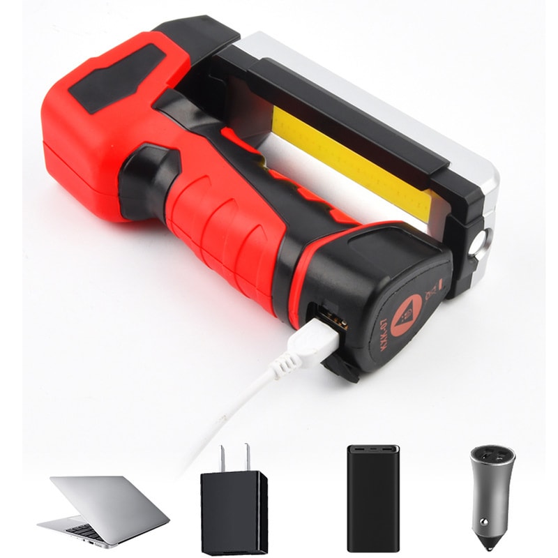 Portable COB LED Work Light USB Rechargeable Emergency Car Garage Lamp