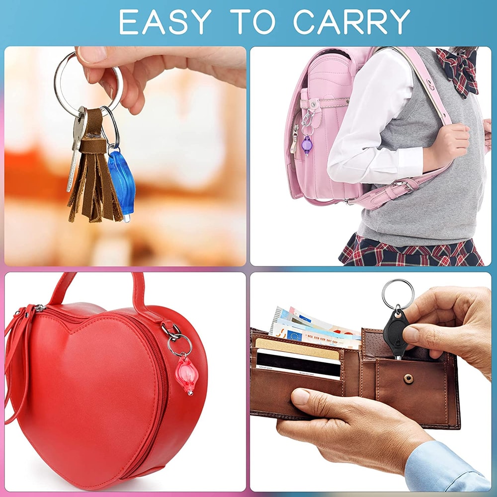 Mini LED Keychain Light Colorful Portable Torch for Stairs, Backup, and Everyday Use