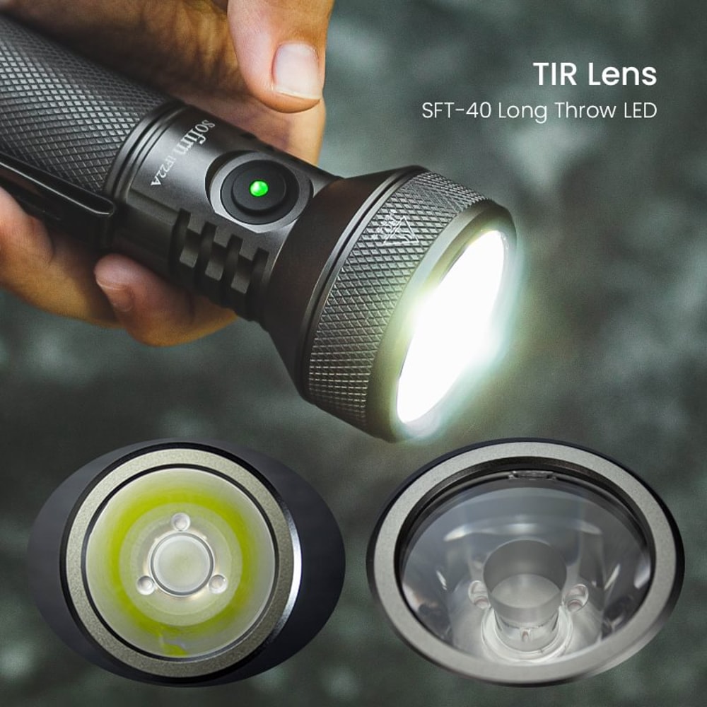 LED Flashlight , Throw, USB C Rechargeable, Powerful Outdoor Torch