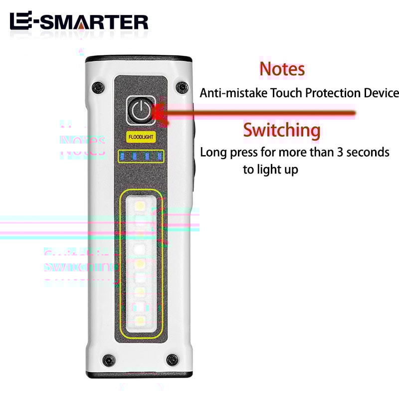 Mini Portable Rechargeable LED Flashlight Long Range Magnetic Outdoor Emergency Lamp For Fishing C 8