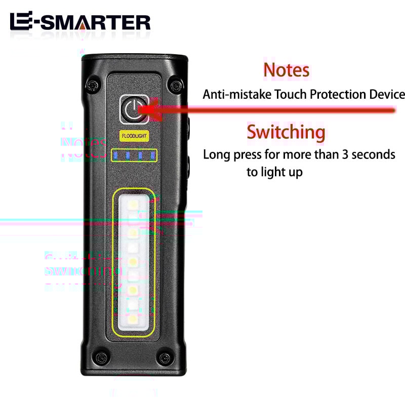Mini Portable Rechargeable LED Flashlight Long Range Magnetic Outdoor Emergency Lamp For Fishing C 7