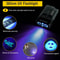 Keychain LED UV Flashlight Rechargeable Work Light With Clip Magnet And Buzzer Ideal For Camping DI 0