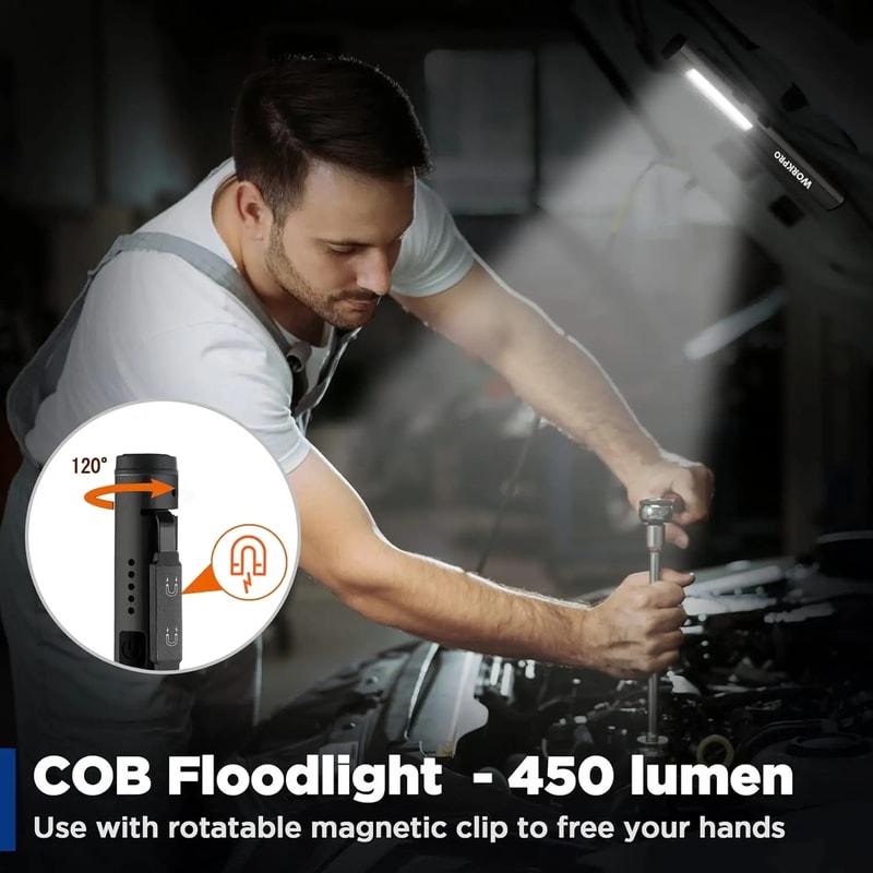 Mini USB Rechargeable LED Flashlight Waterproof Portable Pen Clip Lantern With Magnet For Work Eme 1