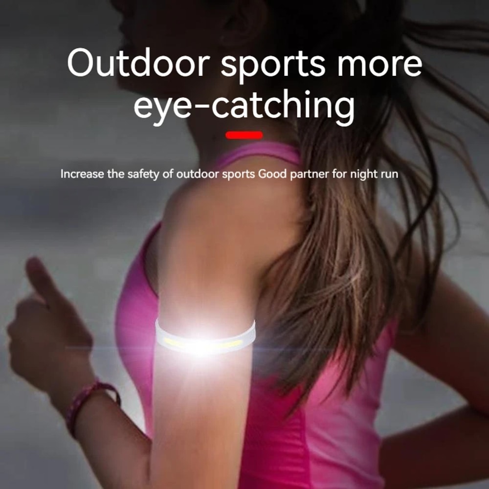 Ultralight COB Running Light Bracelet Waterproof Sweat Resistant Lightweight Portable Warning Ligh 2
