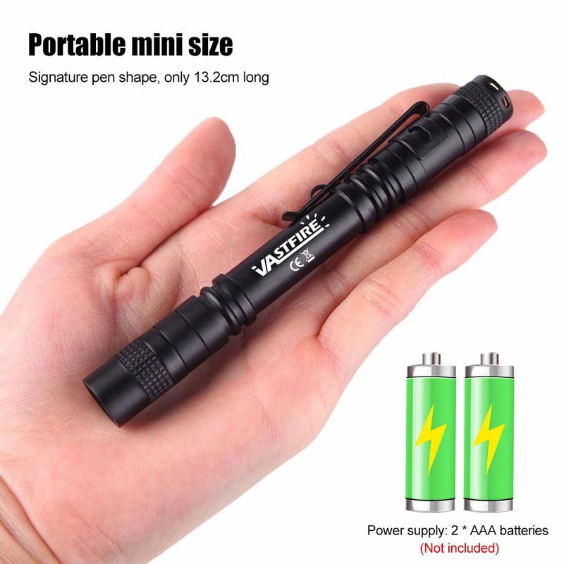 Mini Pen Light Flashlight RedWhiteTorch With Clip For Pet Stain Detection Money Ore Finder 4